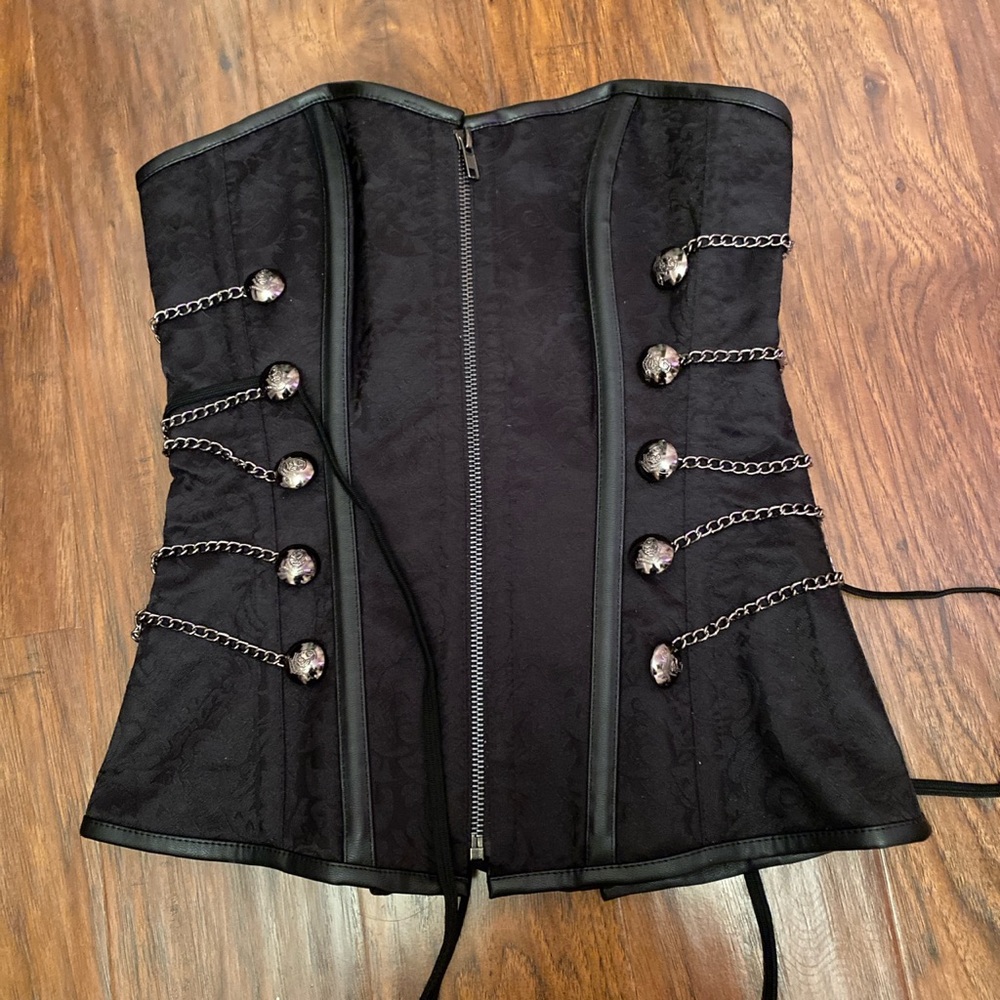 BLACK CHAIN CORSET
